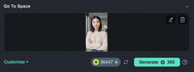 generate go to space template