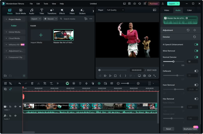 ai audio denoise filmora