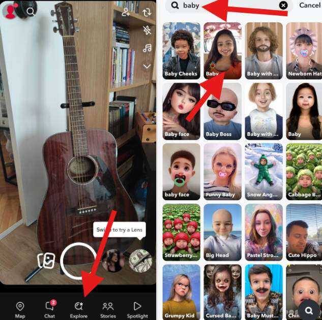 explore filters on snapchat mobile app