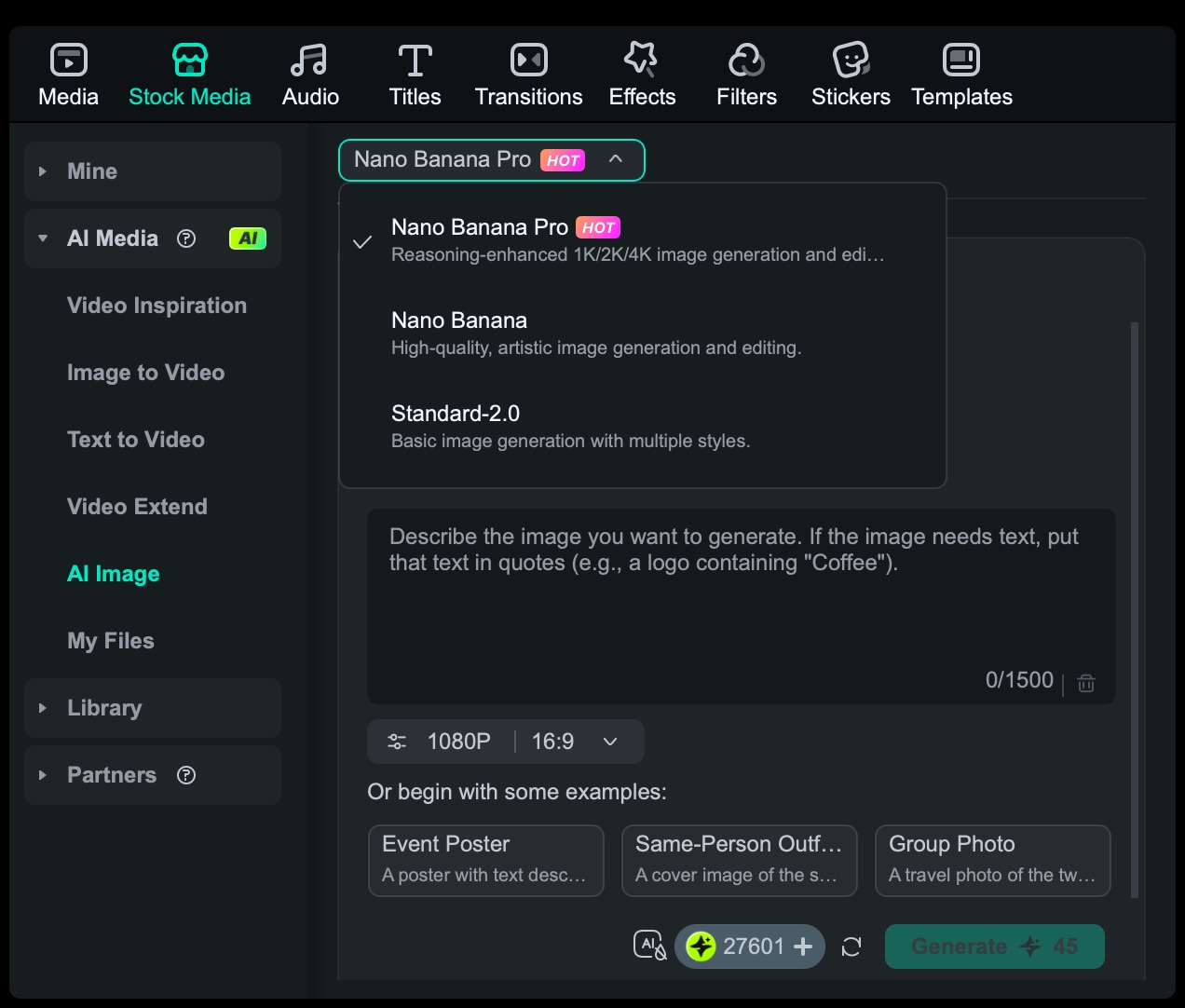 filmora ai image nano banana