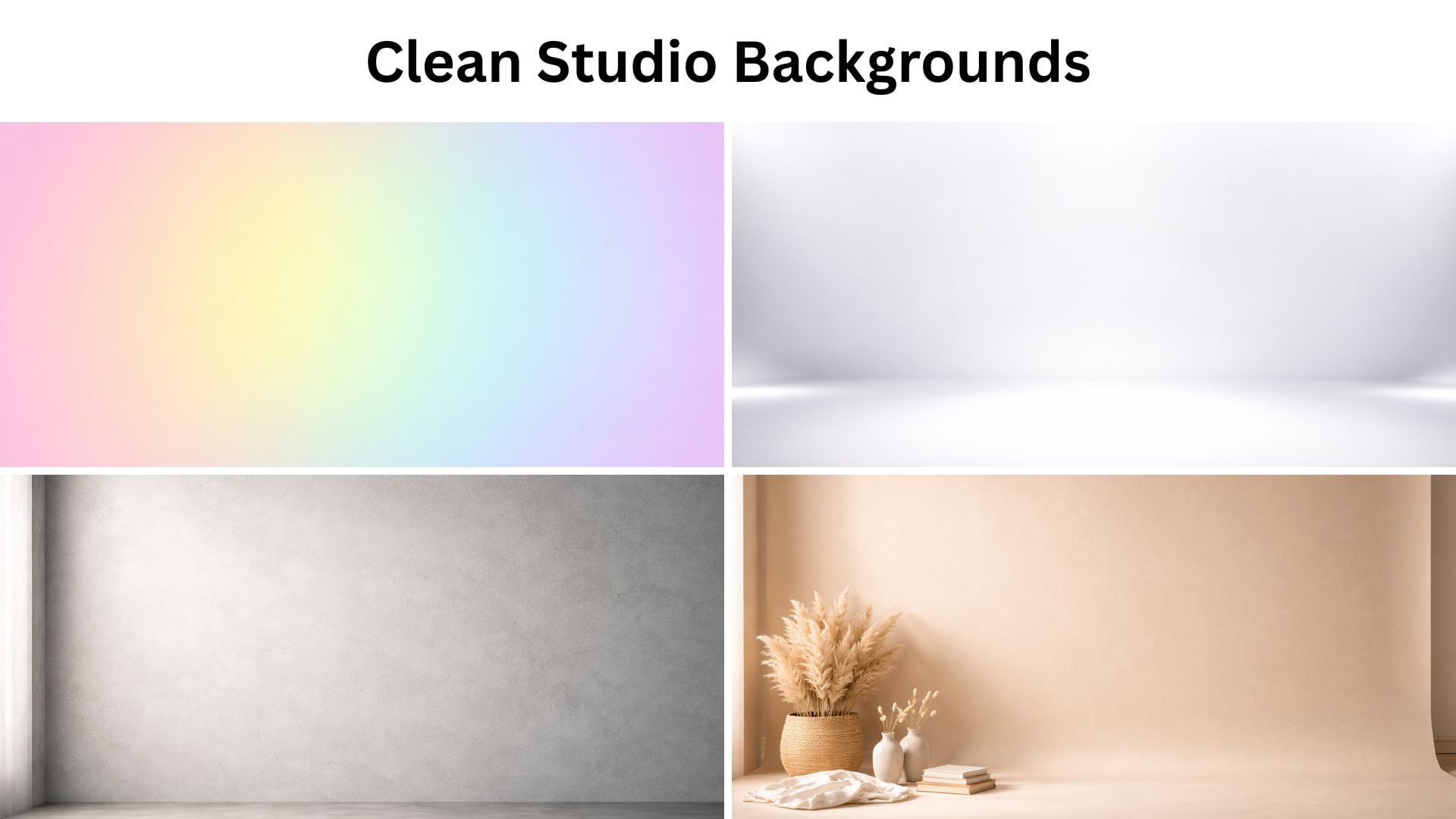 clean studio ai background prompts