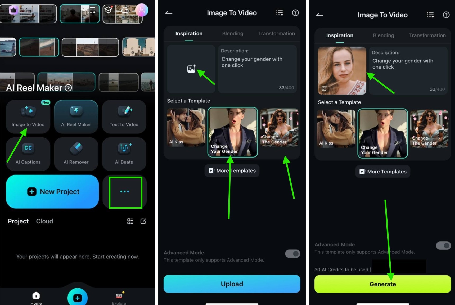 ai body swap on filmora