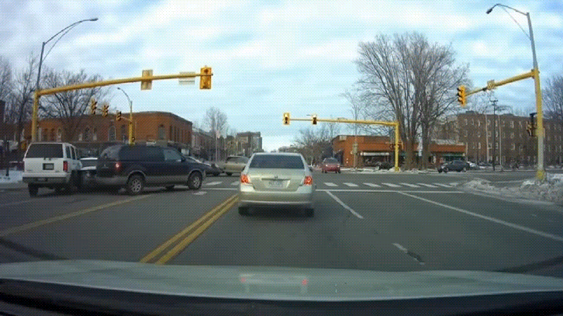 slow motion ai car crash video