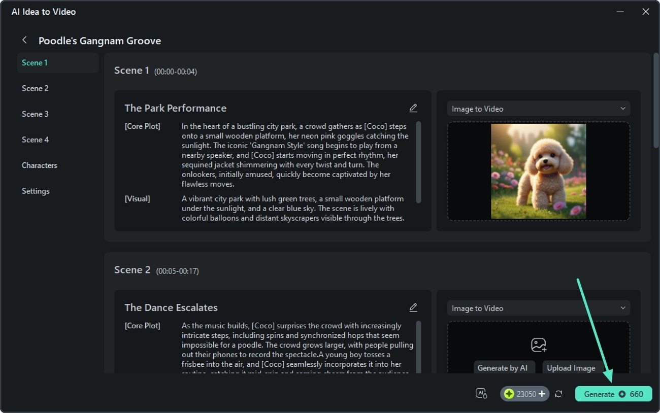 review script generate video
