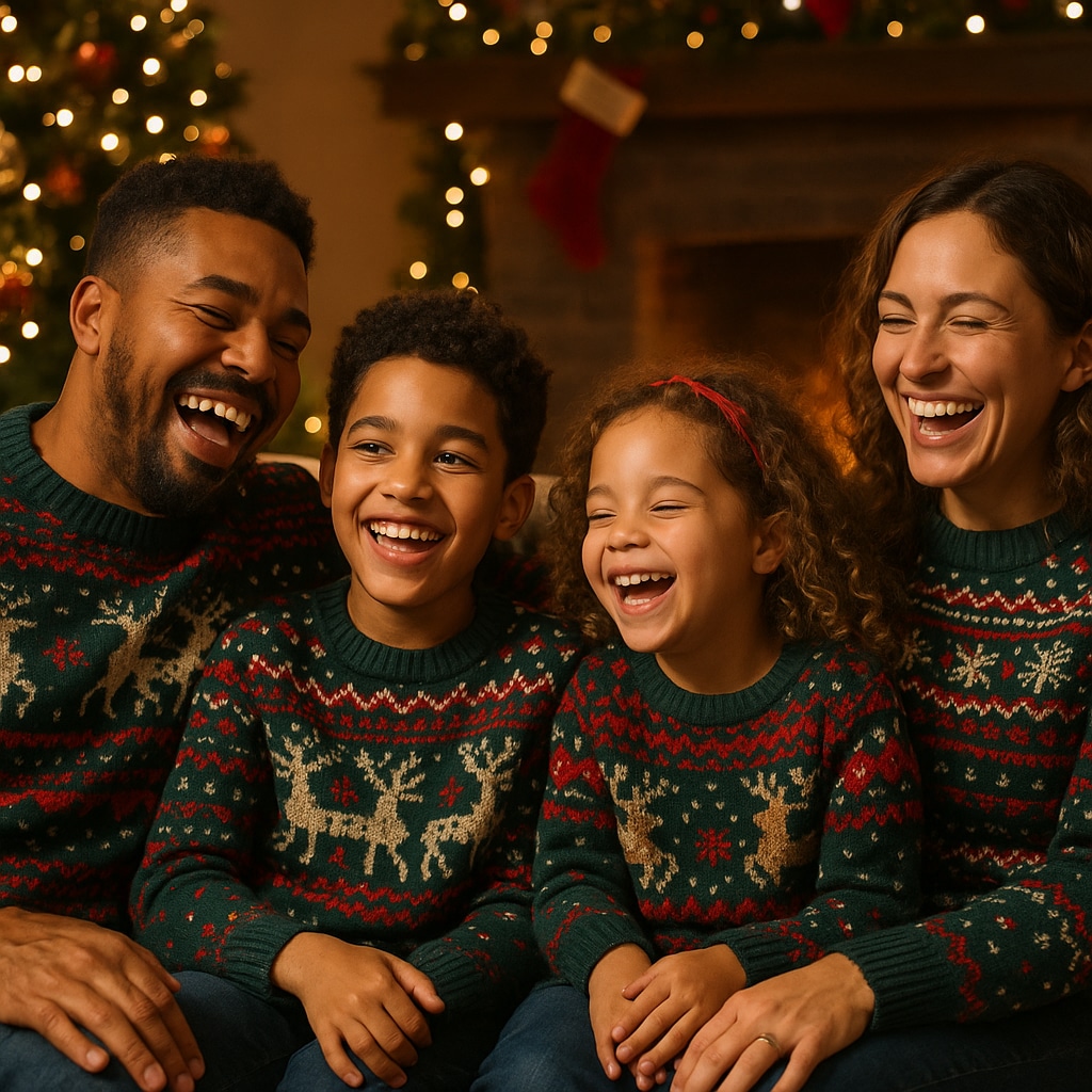 heartwarming ai christmas family portrait