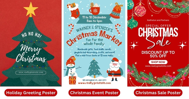 christmas poster design types