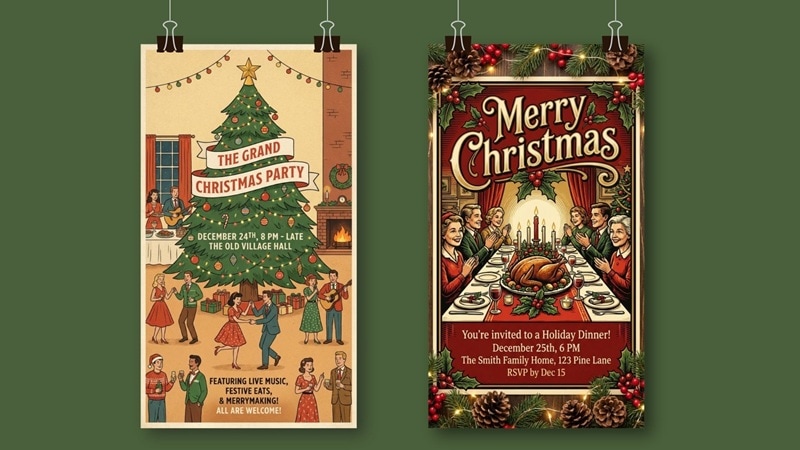 ai generated christmas poster