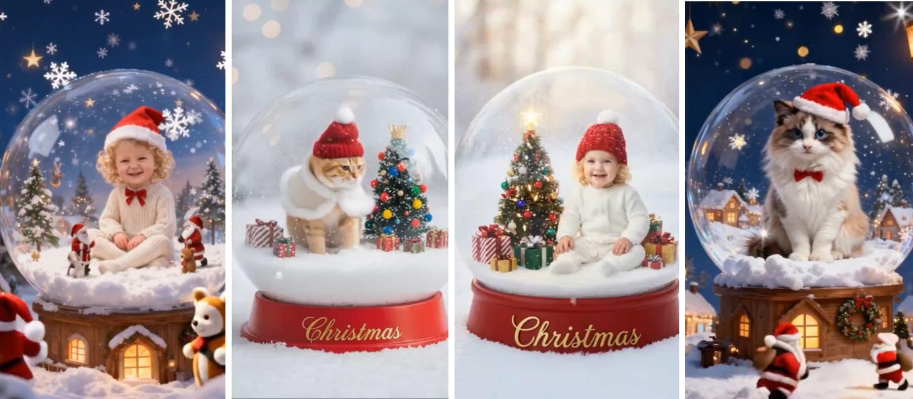 some christmas snow globe templates