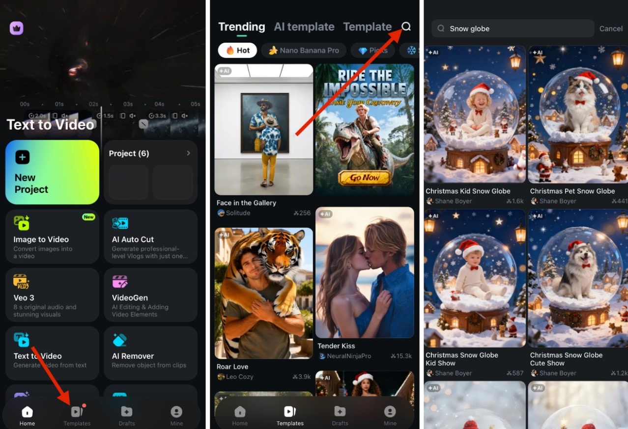 snow globe templates