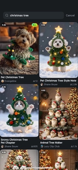 filmora ai christmas tree mobile