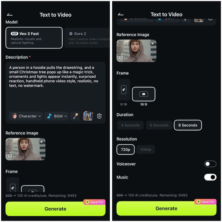 generate christmas tree ai text to video