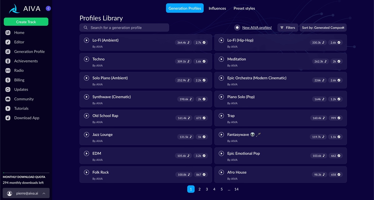 aiva music generator
