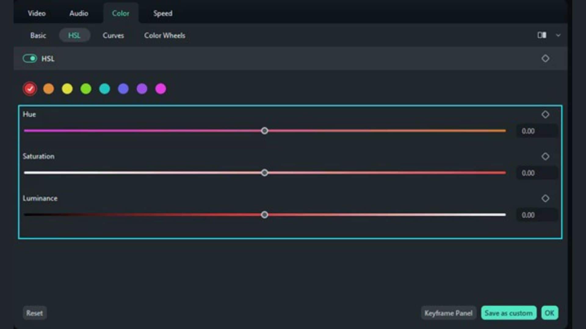 filmora ai color grading feature