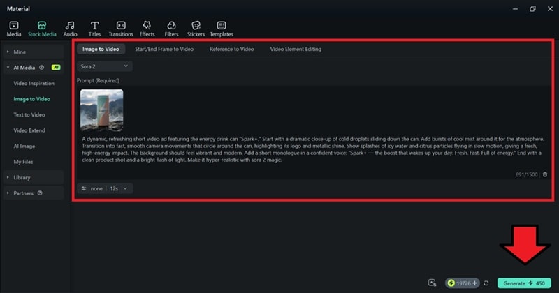 generate filmora ai images to video