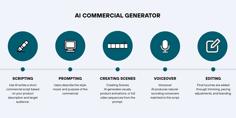 ai commercial generators workflow