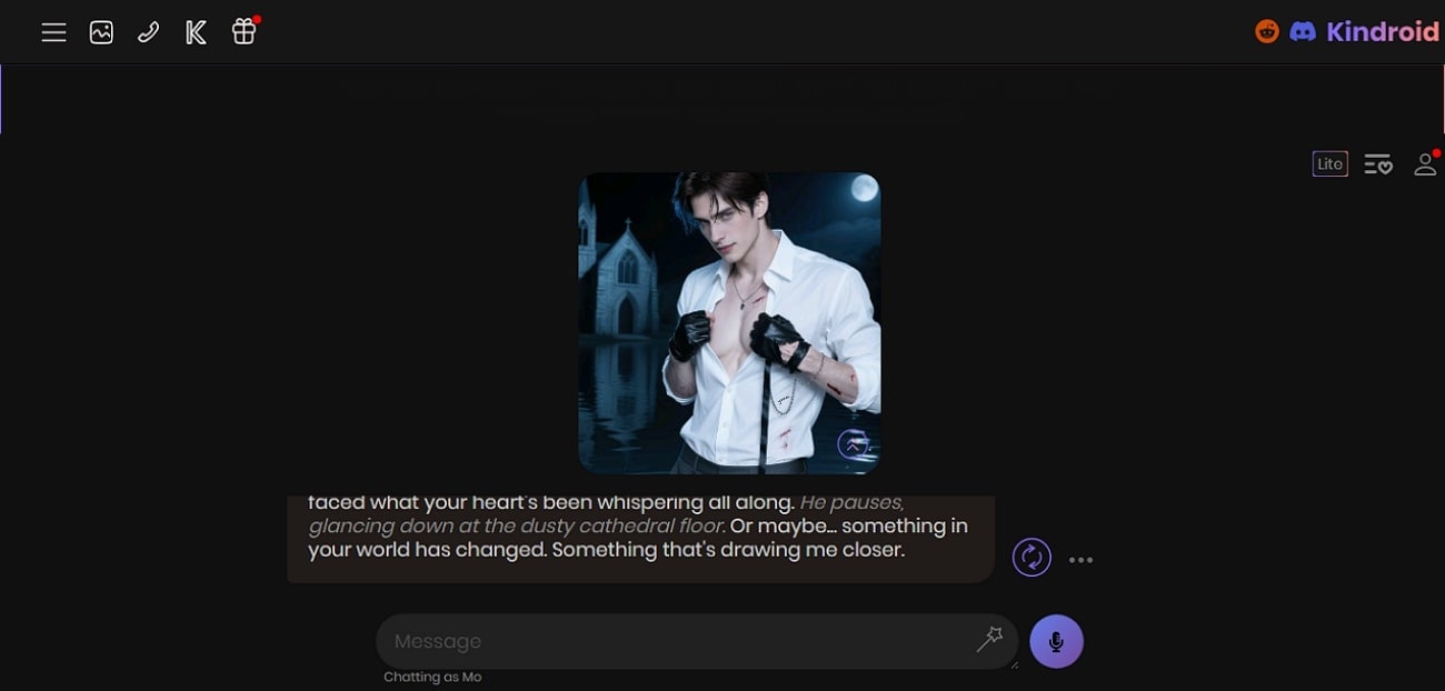 top ai companion app kindroid