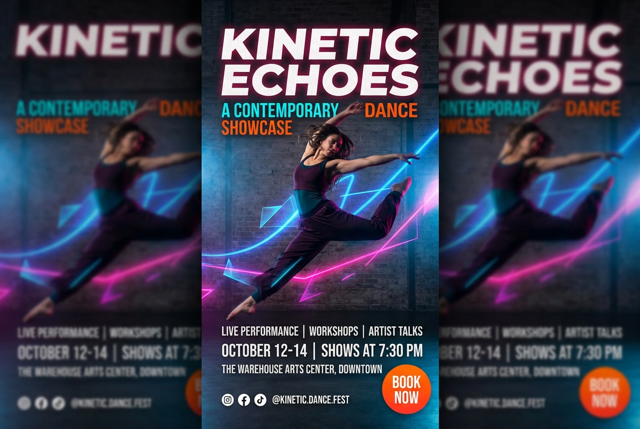 Optimize promotion with modern dance poster AI art
