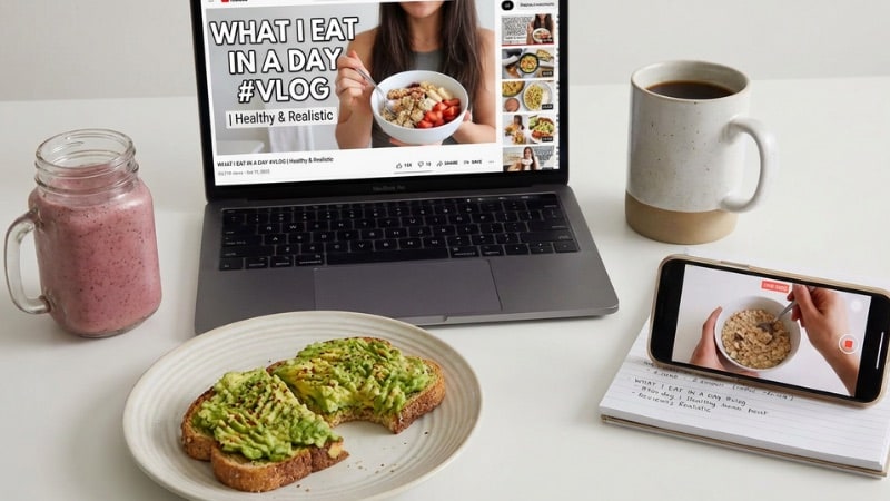 create food vlog with ai