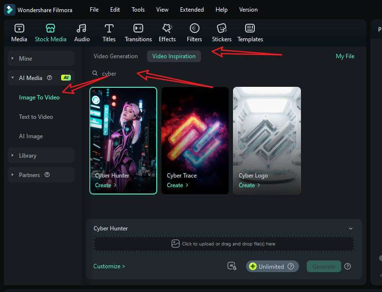 use filmora ai cyberpunk filter to convert photos into videos