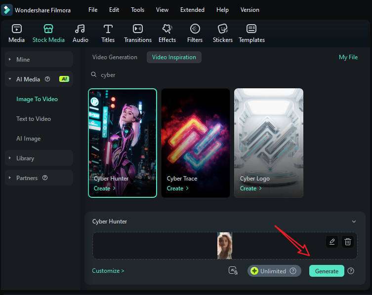 upload image for cyberpunk ai image to video