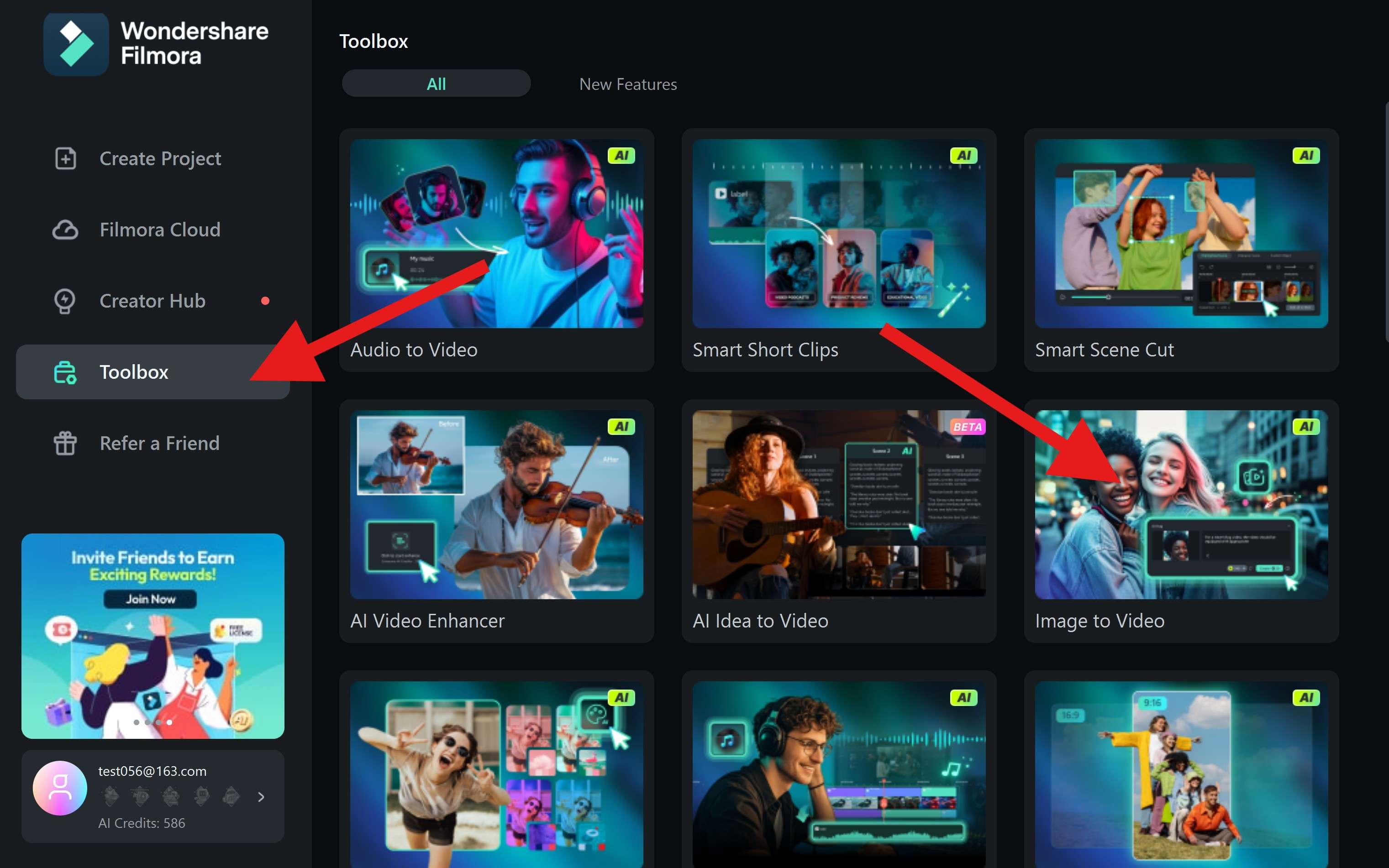 activate image to video feature filmora