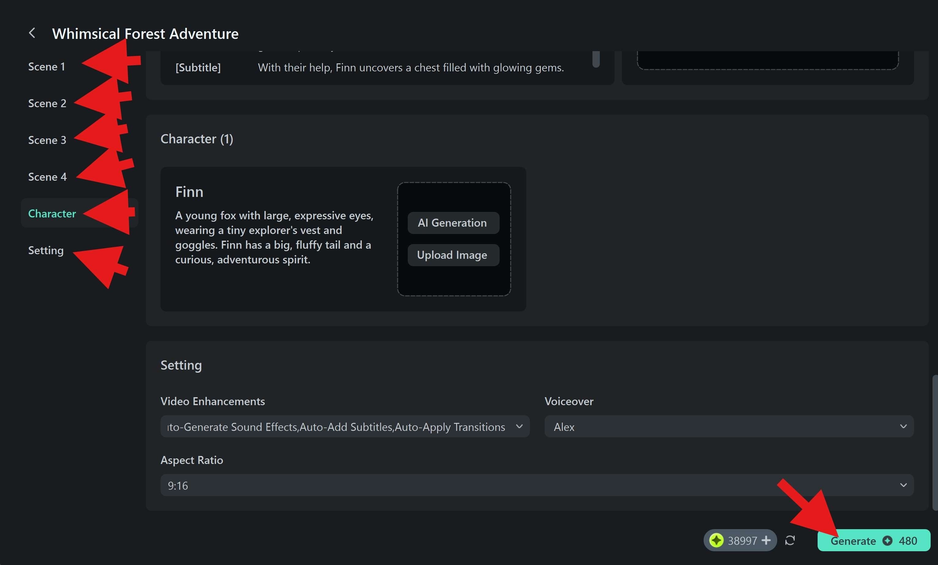 generate ai idea to video filmora