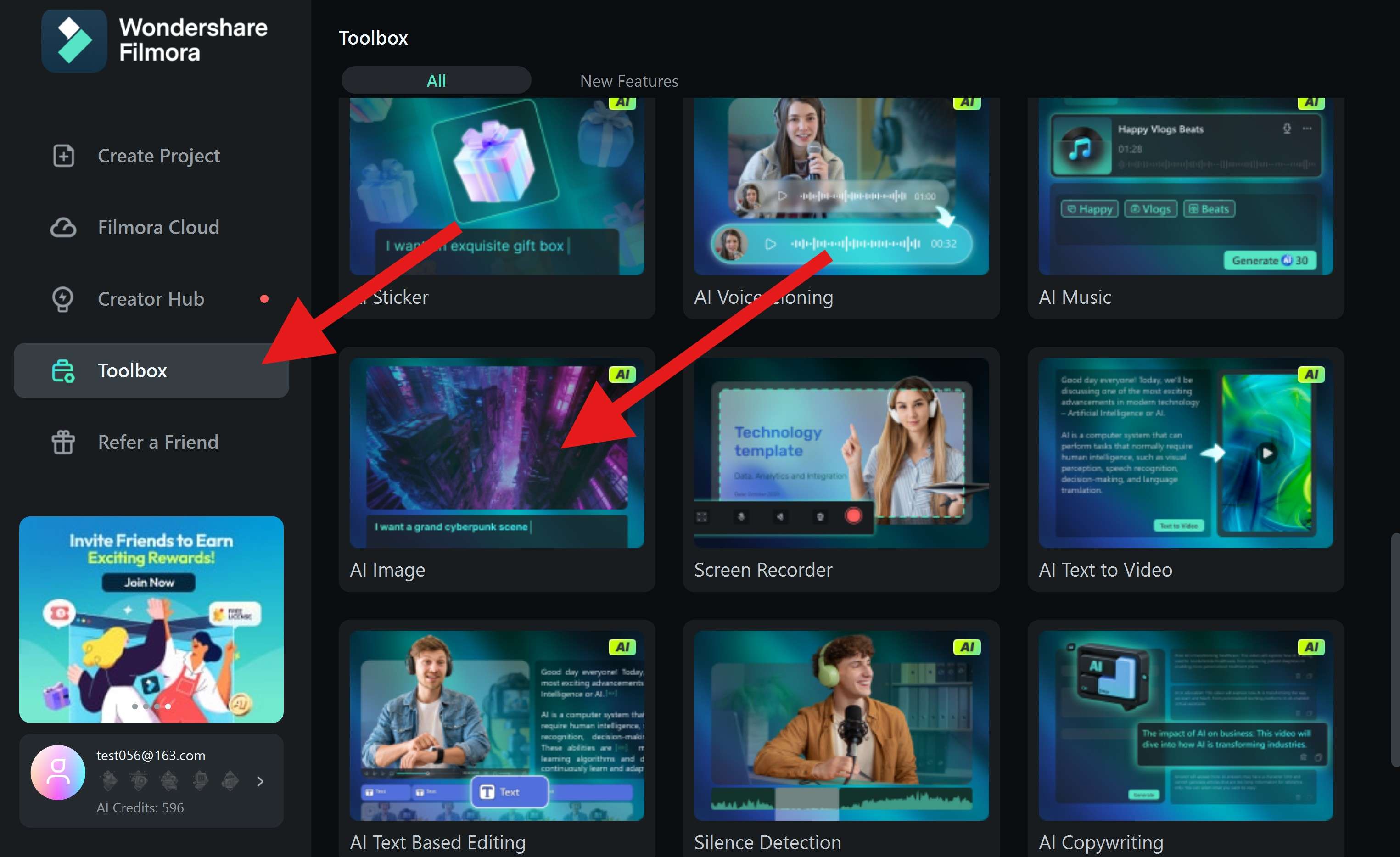 open ai image feature filmora desktop