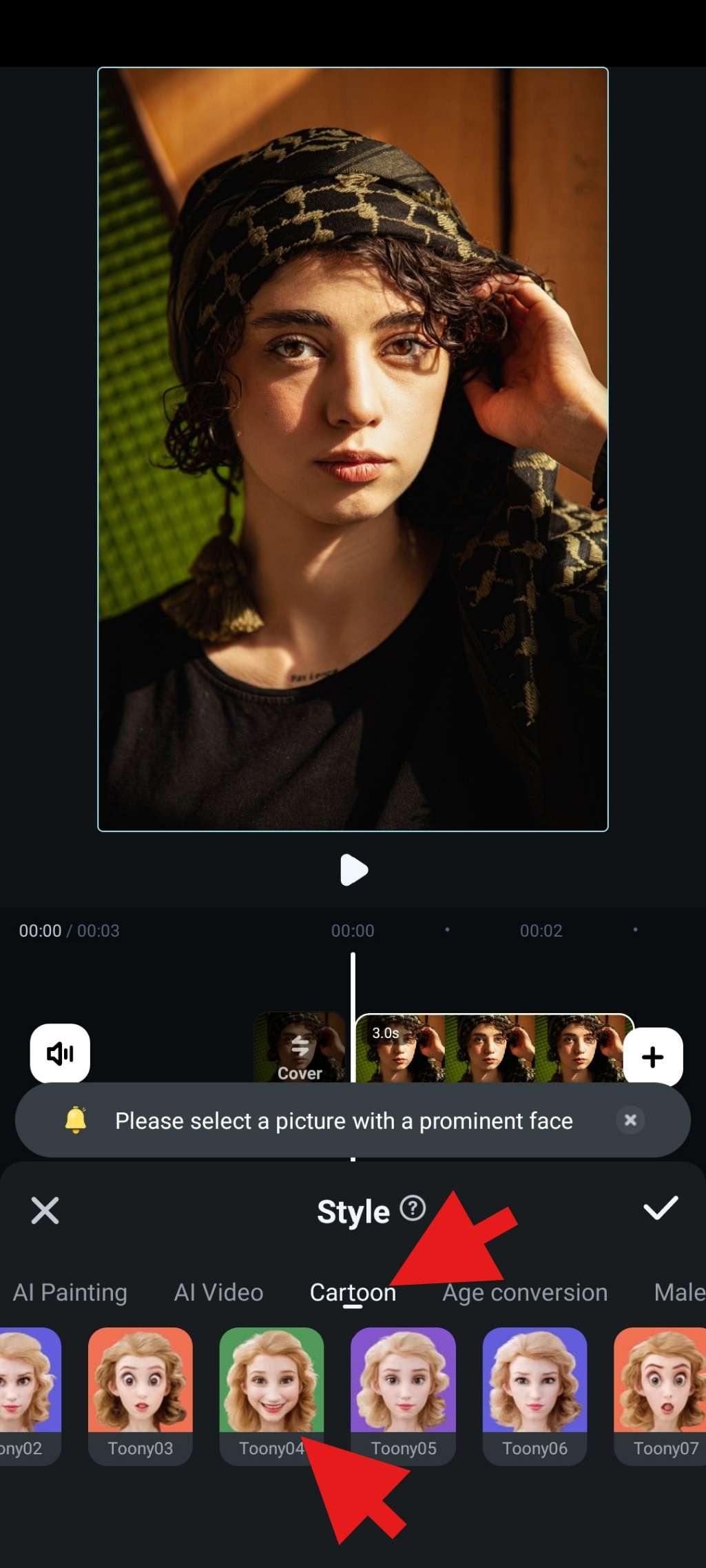 pick a disney image style filmora