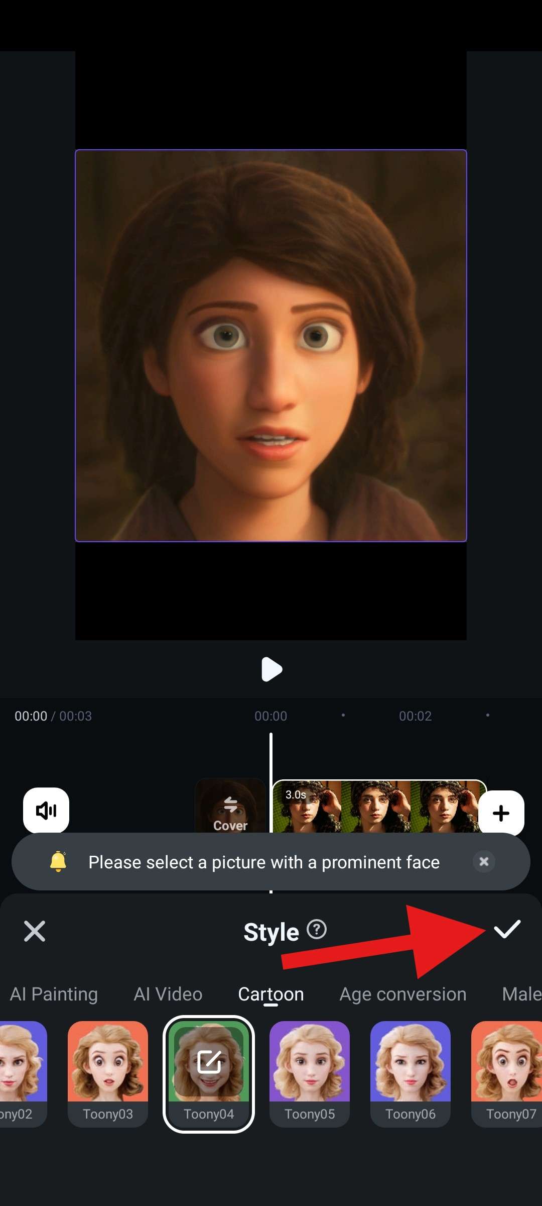 review ai disney filter filmora mobile