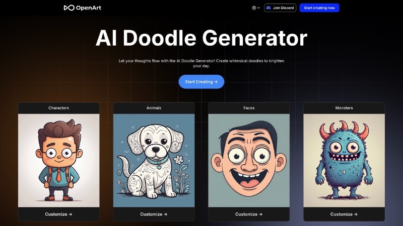 open art ai doodle generator free