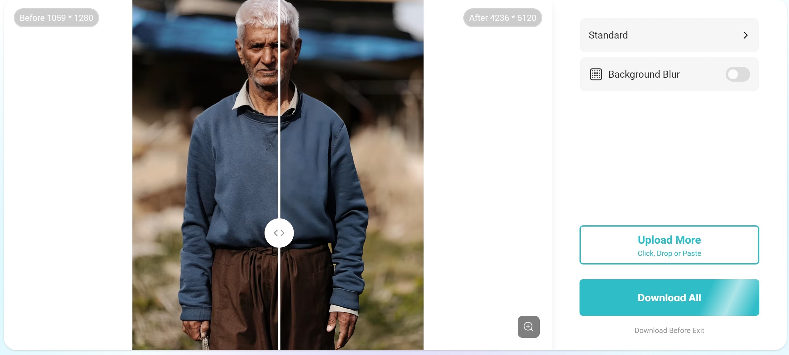 adjust and download the image