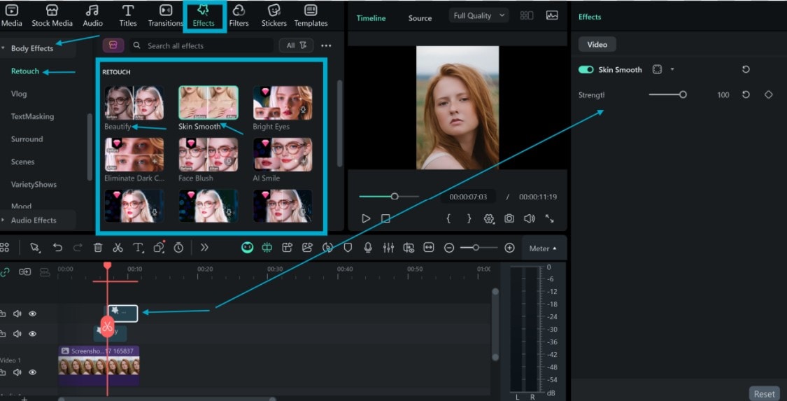 use the intensity slider