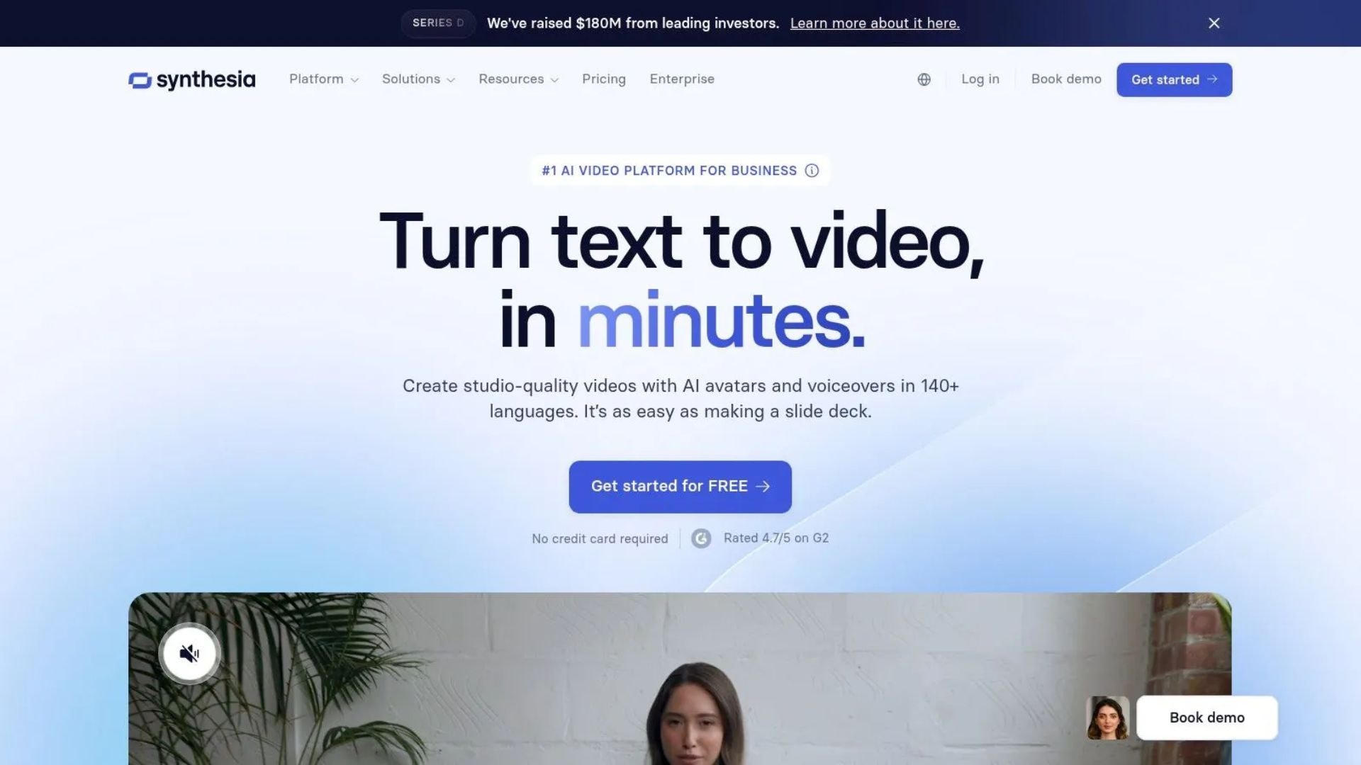 ai faceless video generator synthesia