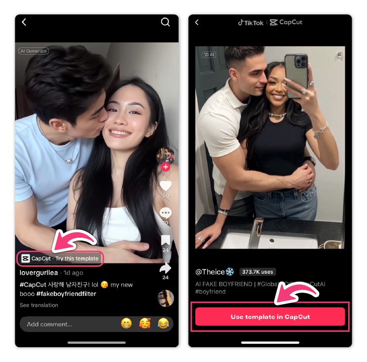ai fake boyfriend filter