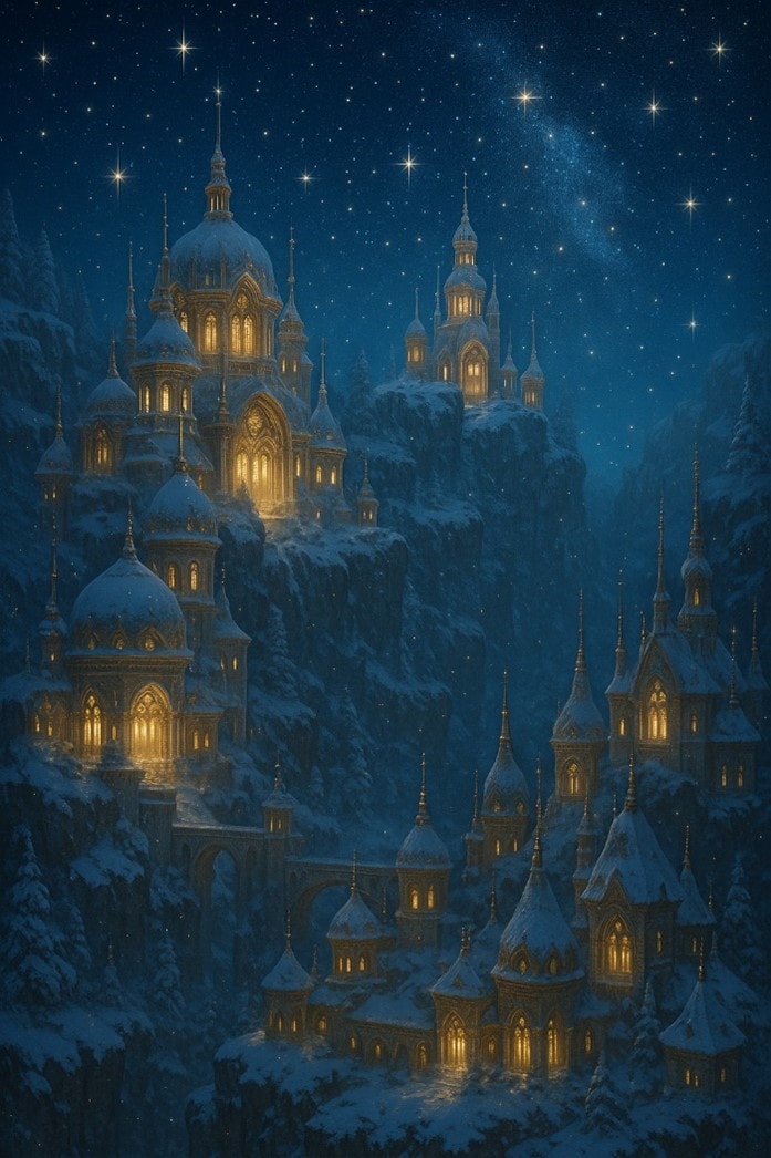 snowy celestial city