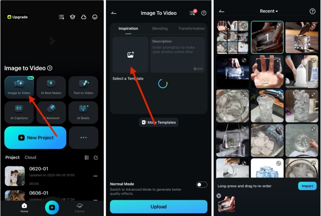 navigate to image to video