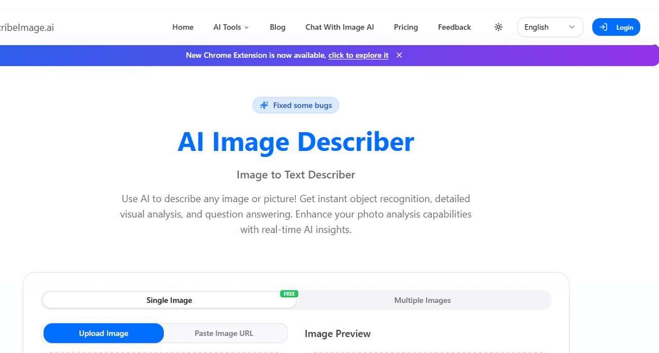 describe image ai tool