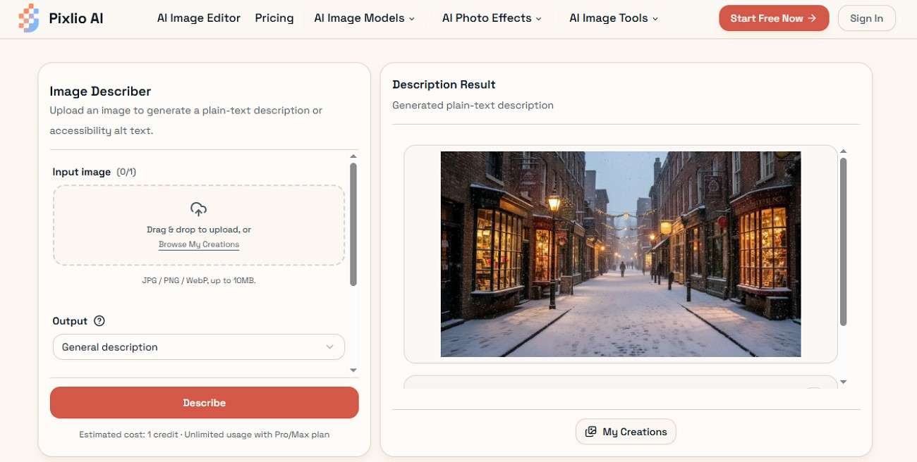 pixlio ai image describer