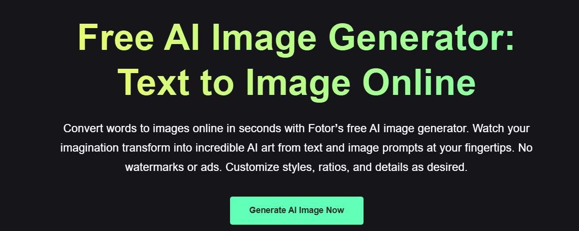 generate ai image now on fotor