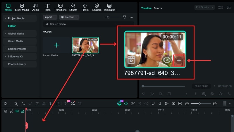 drag it to the timeline