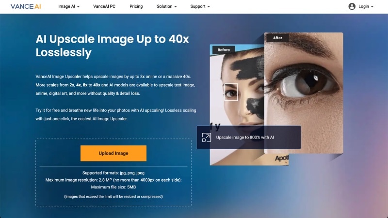 vance ai image upscaler