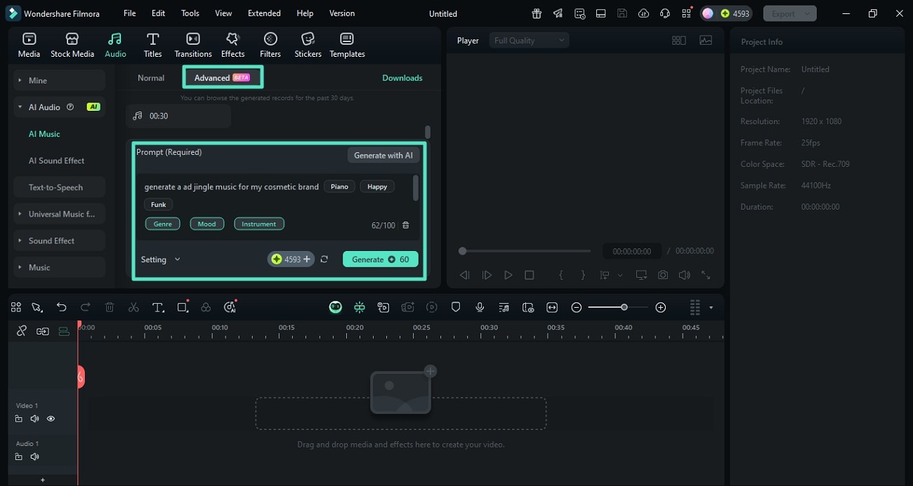 configure advanced settings and generate