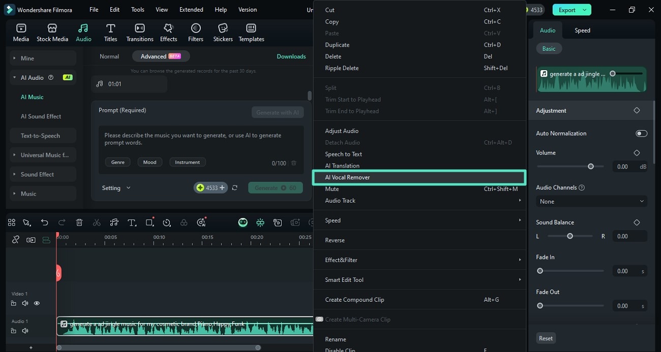 choose ai vocal remover