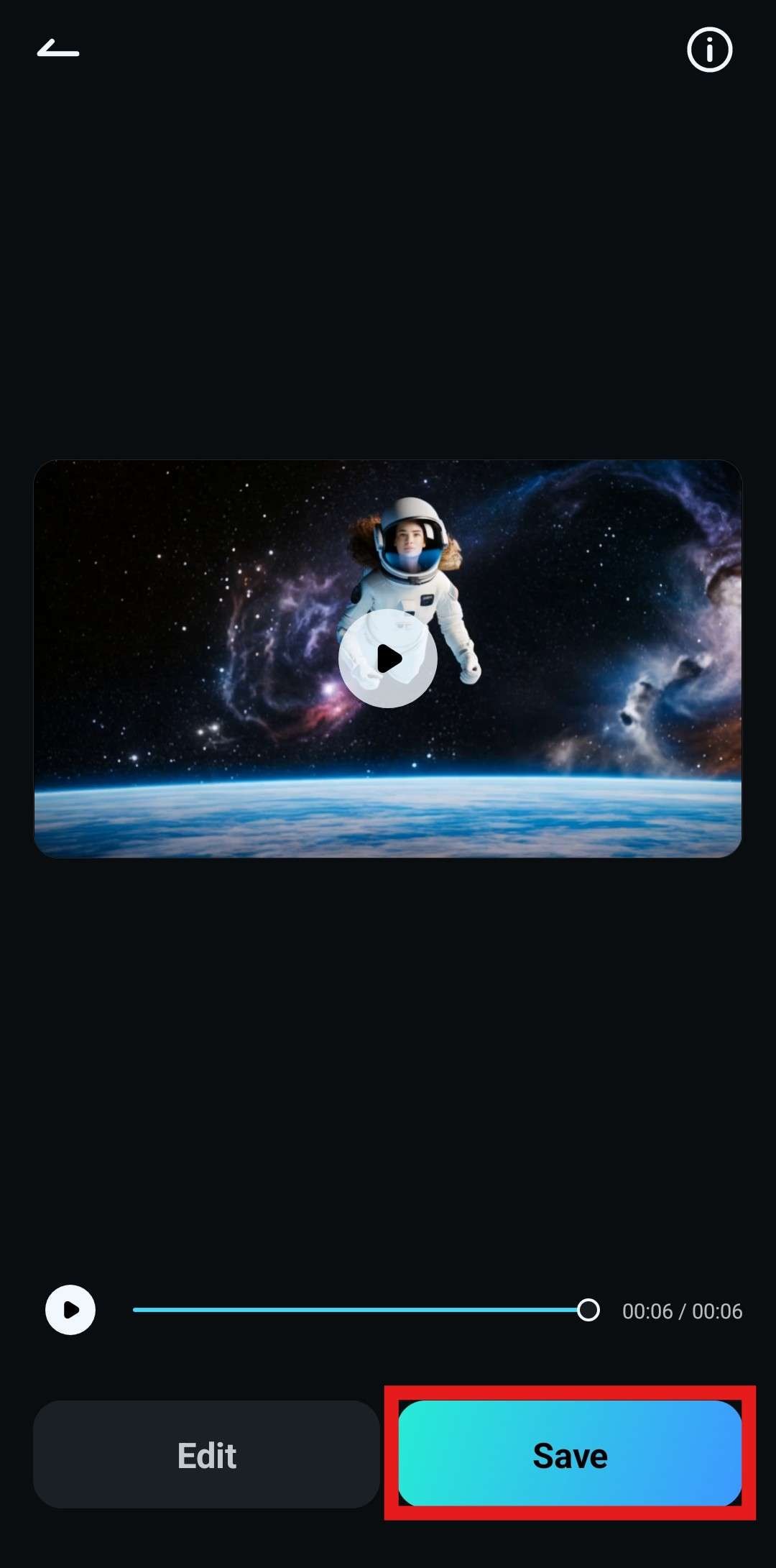 save generated video using filmora mobile