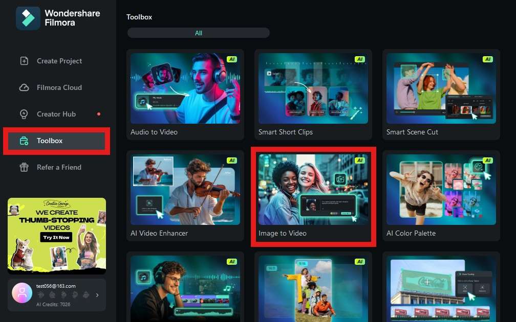 use image to video feature desktop