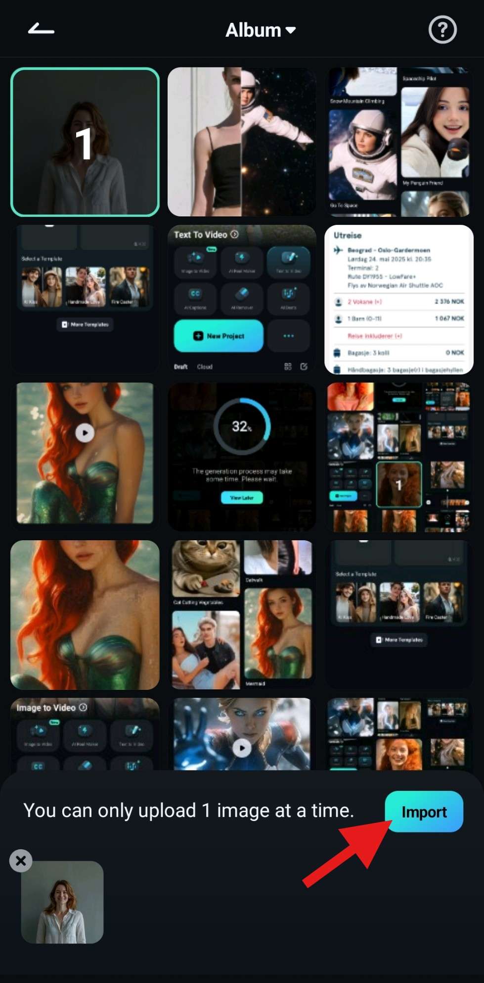 import image for image to video