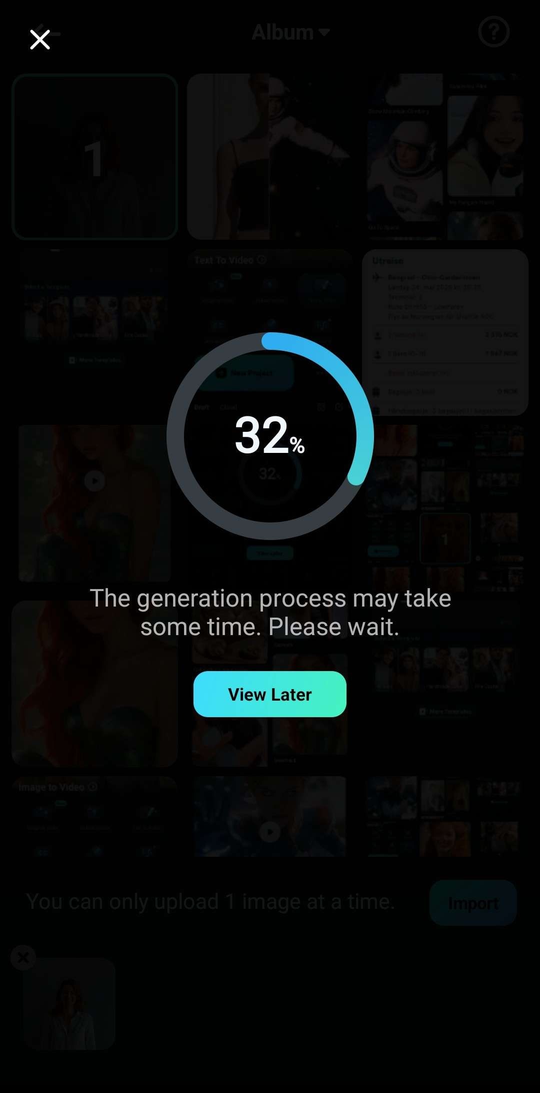 wait for ai image to video 