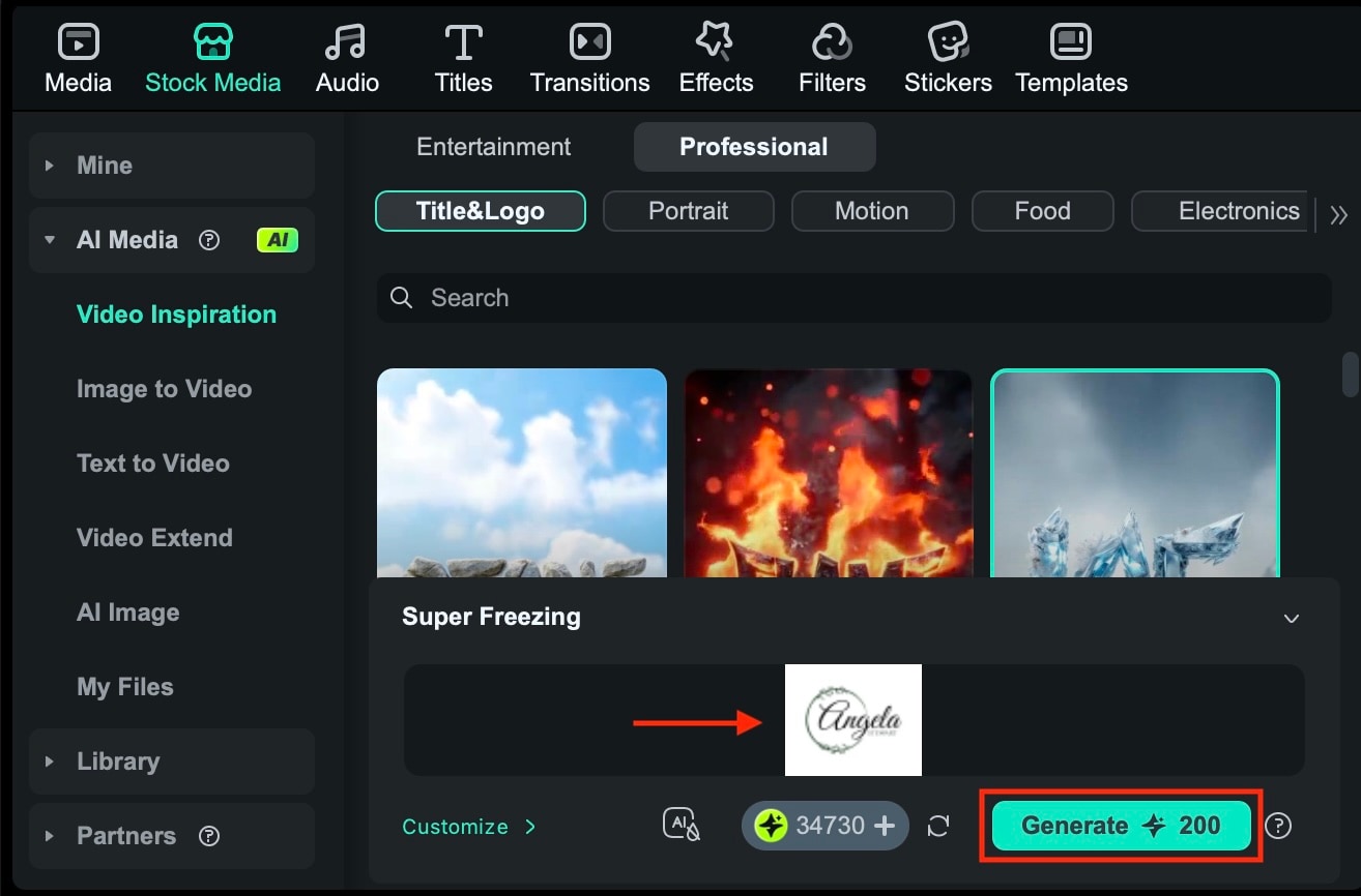 upload and generate your logo