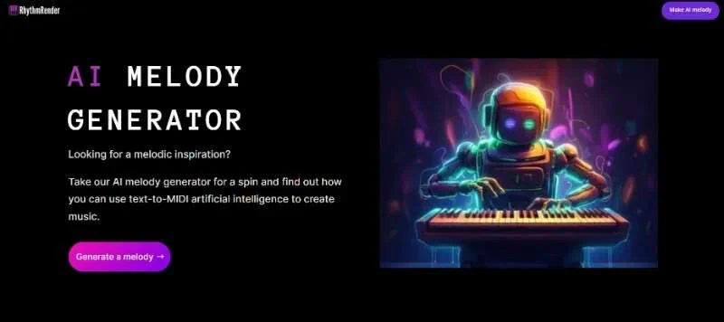 rhythm render ai music melody generator