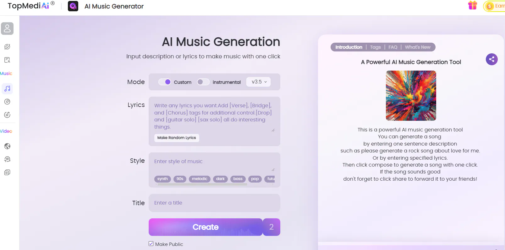 online free music melody generator topmediai